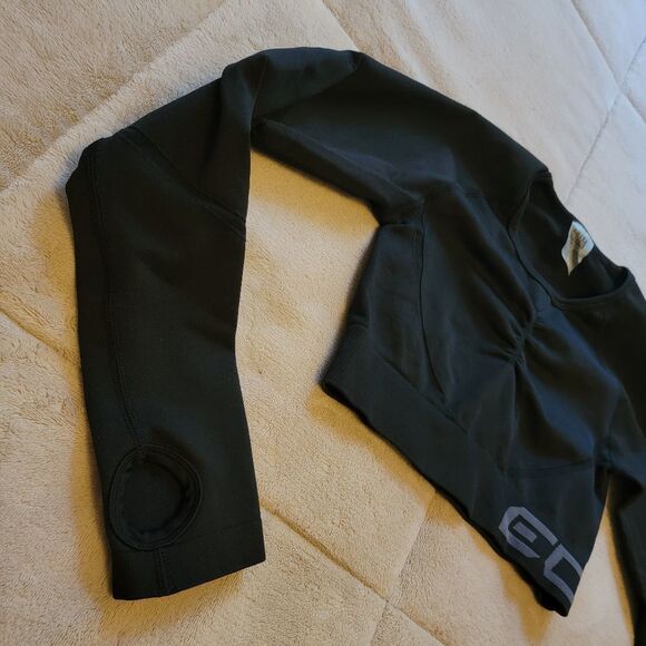 NEW ECHT Arise Scrunch Athletic Long Sleeve Crop Top - Picture 4 of 9